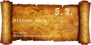 Bittner Nóra névjegykártya